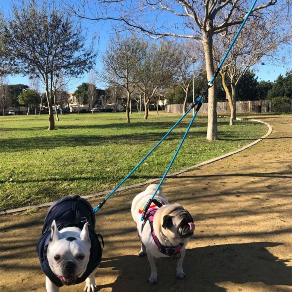 Adjustable Two Heads Dogs Leash With Foam Handle Dogs  Traction Rope  Walking The Dogs