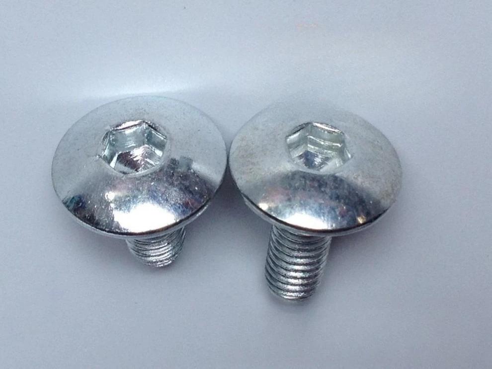 10-20pcs Big Flat Round Head Inner Hexagon Screw Bolt M6 6mm M6X16 Dark Silver for Motorcycle Scooter ATV Moped Plastic Cover