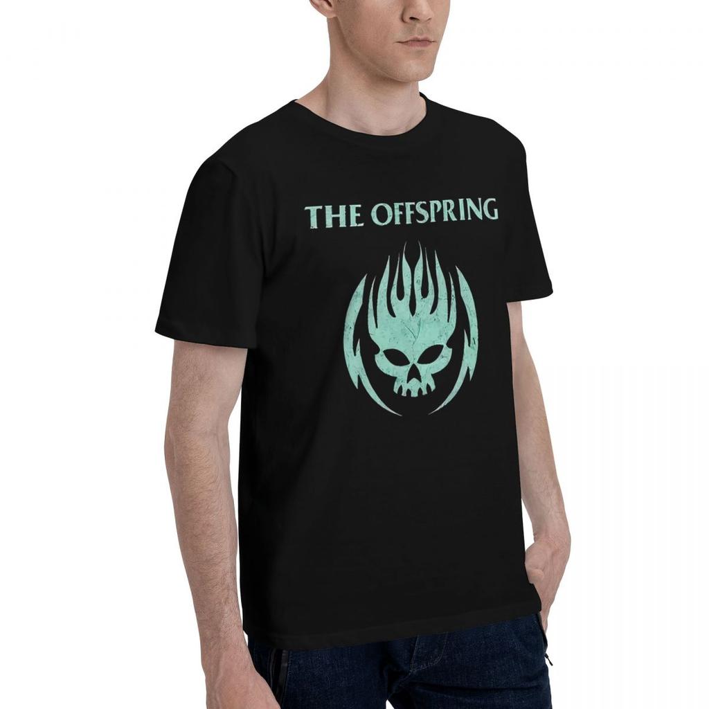 The Offspring Band Flame Skull 100 Cotton Casual Breathable Confortable Shirt Mens TShirts Funny Gift