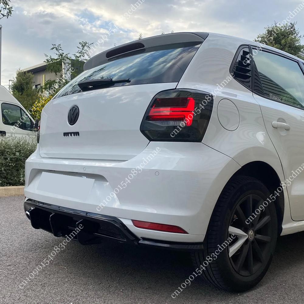 Rear Bumper Diffuser Lip For Volkswagen Polo MK5 6R 2009-2014 Splitters Spoiler Chassis Protector Body Kit Tuning Accessories