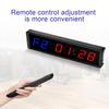Portable Gym Timer LED Workout Clock Remote Control Count Down/Up Clock Multifunctional Wall Clock for Gym and Outdoor Sport