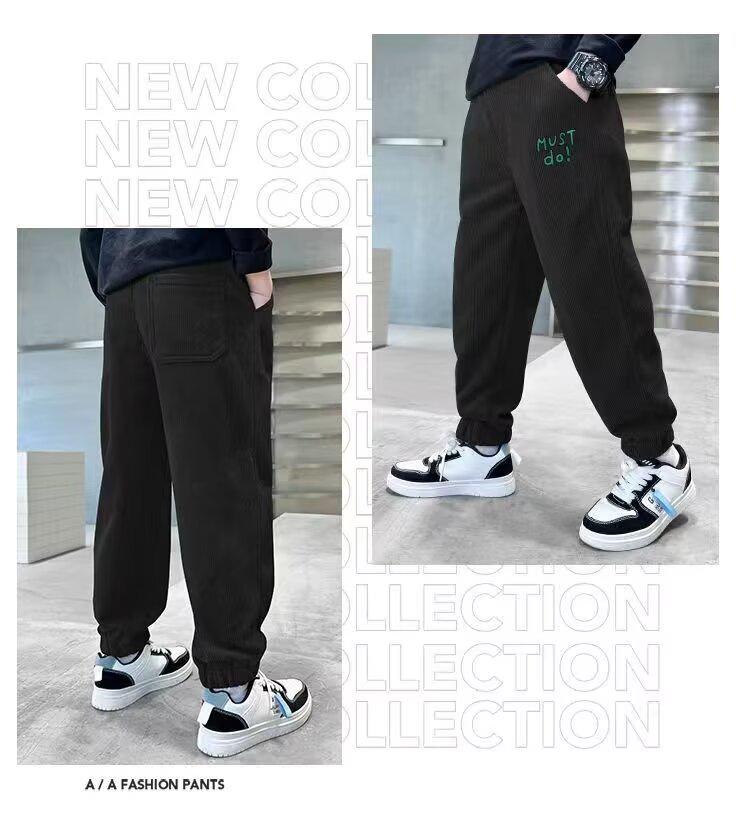Boys' Spring & Autumn Loose Casual Sweatpants 2025 - Trendy, Handsome Sports Long Pants for Big Kids