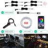 BLALION 1 In 13 Car EL Neon Strip Light Car Ambient Light Sound Control RGB LED Decorative Light Auto Interior Atmosphere