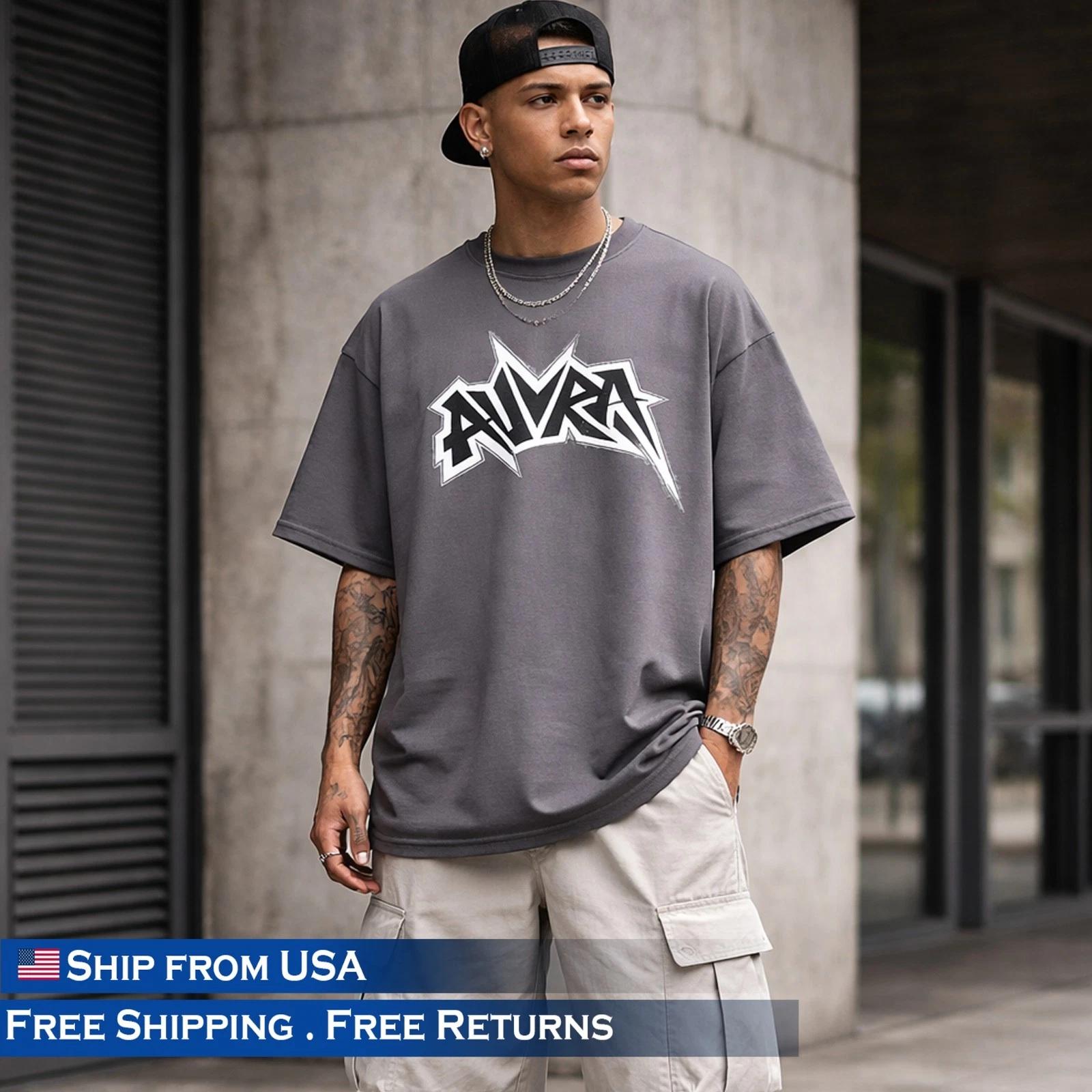 Men s Graphic Print Oversized Cotton T Shirt Trendy Streetwear Hip Hop Baggy Tee 2XL