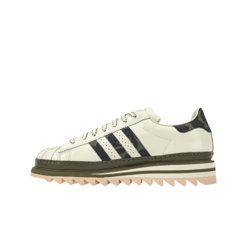 CLOT X BAPE X Adidas Superstar Off White Olive Cargo Unisex Sneakers Branch KJ1473