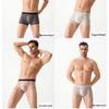 2026 Men's Antibacterial Striped Boxer with Ice Silk & Hyaluronic Acid