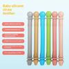 Silicone Kid Chewing Tube Pacifier Teeth Massager Hollow Molar Straw Oral Training Baby Teether Toy