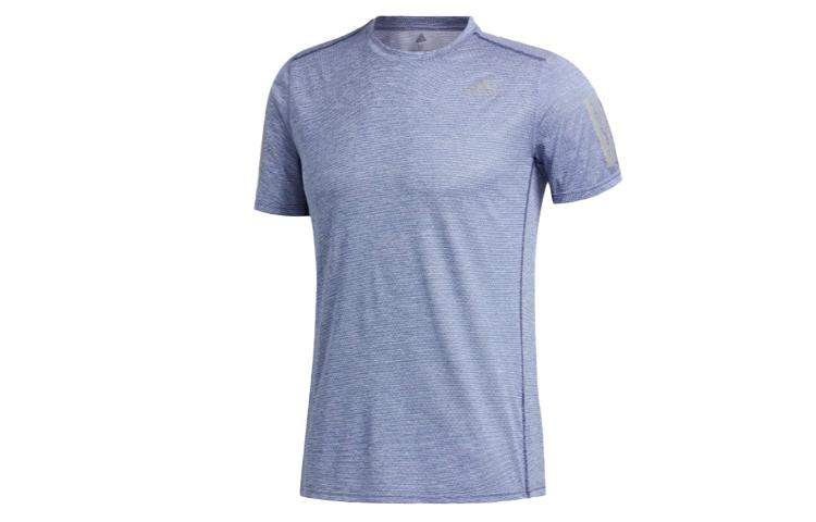 Adidas T Shirts Men s Indigo Crew Neck Moderate Straight Fit FM5806 M