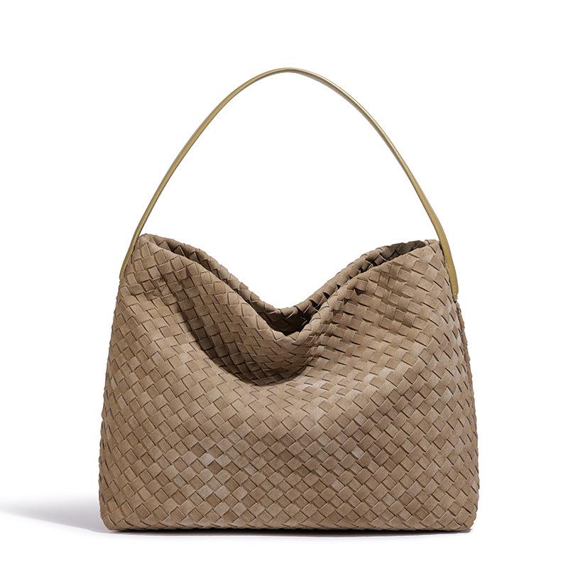 Bolso Tote Tejido a Mano de Gran Capacidad para Mujer: Bolso Cubo Versátil para el Día a Día y Cruzado