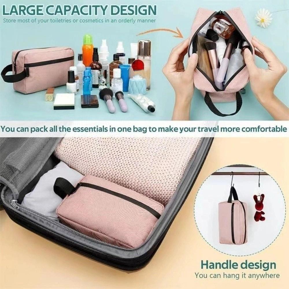 Travel Organizer Waterproof Travel Storage Bag Oxford Cosmetic Storage Men Wash Bag Zippered Handle Women Makeup Bag for Home