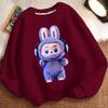 29/5000 Children's LBB Cartoon Hoodie, Long-sleeved Loose Round-neck Hoodie for Boys and Girls Spring and Autumn