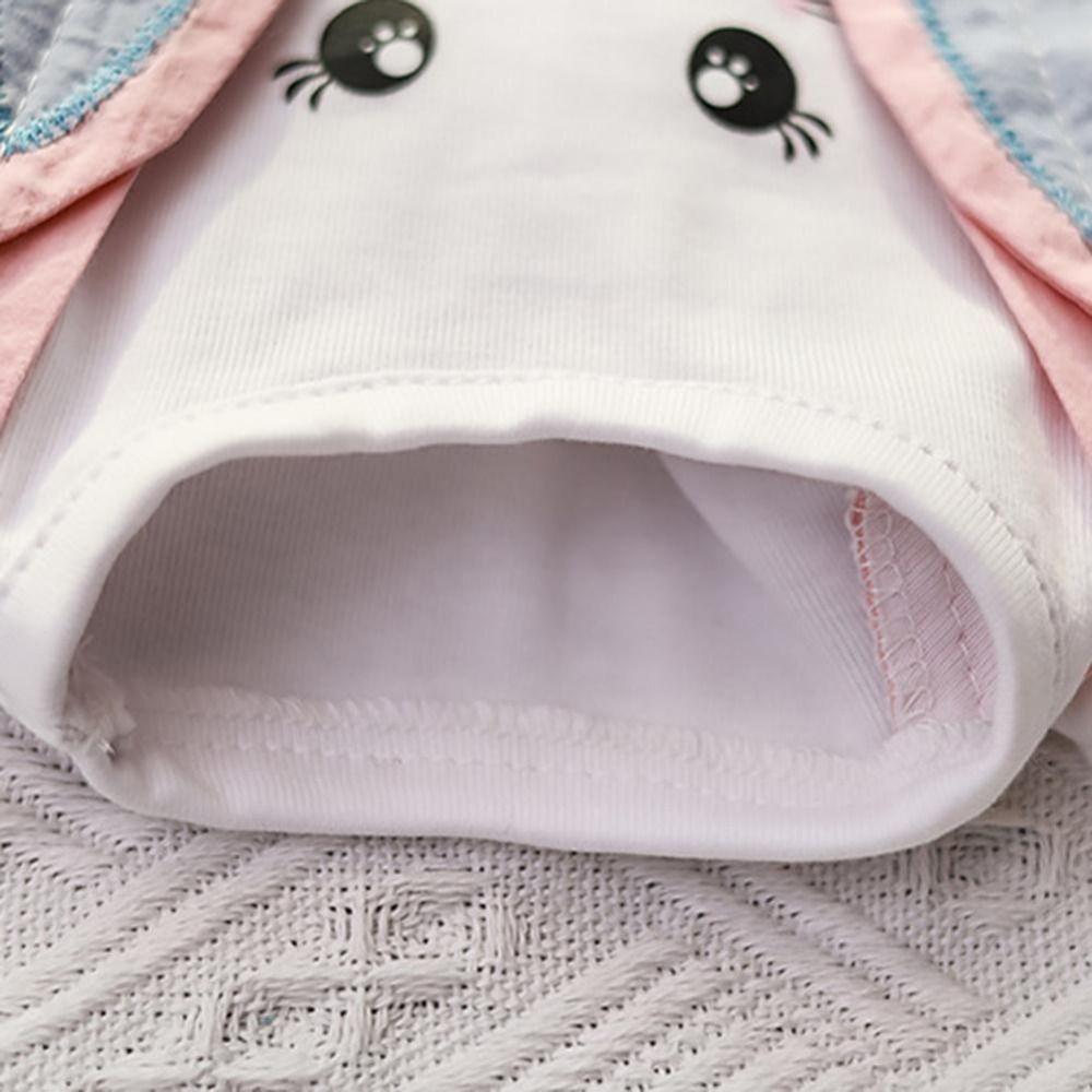 Cartoon Dog Round Neck Dress With Bow-knot Pet Pleated Skirt Dog Dress  Pet Supplies