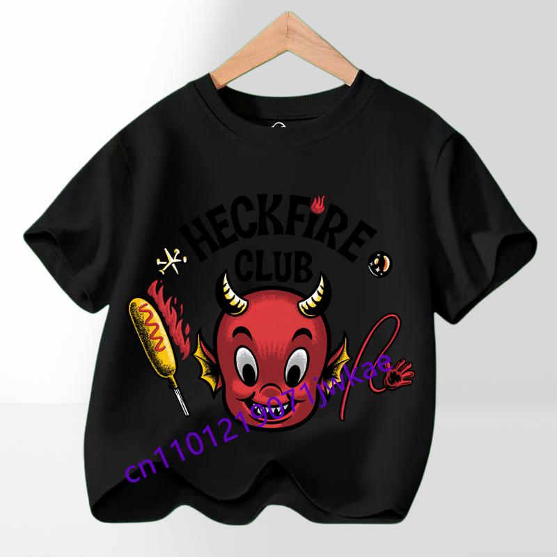 T-shirt Grafica per Festa, Outfit Streetwear Cool per Fan, Top per Ragazzi e Ragazze, Maglietta per Bambini a Tema Film Hot Stranger, alla Moda