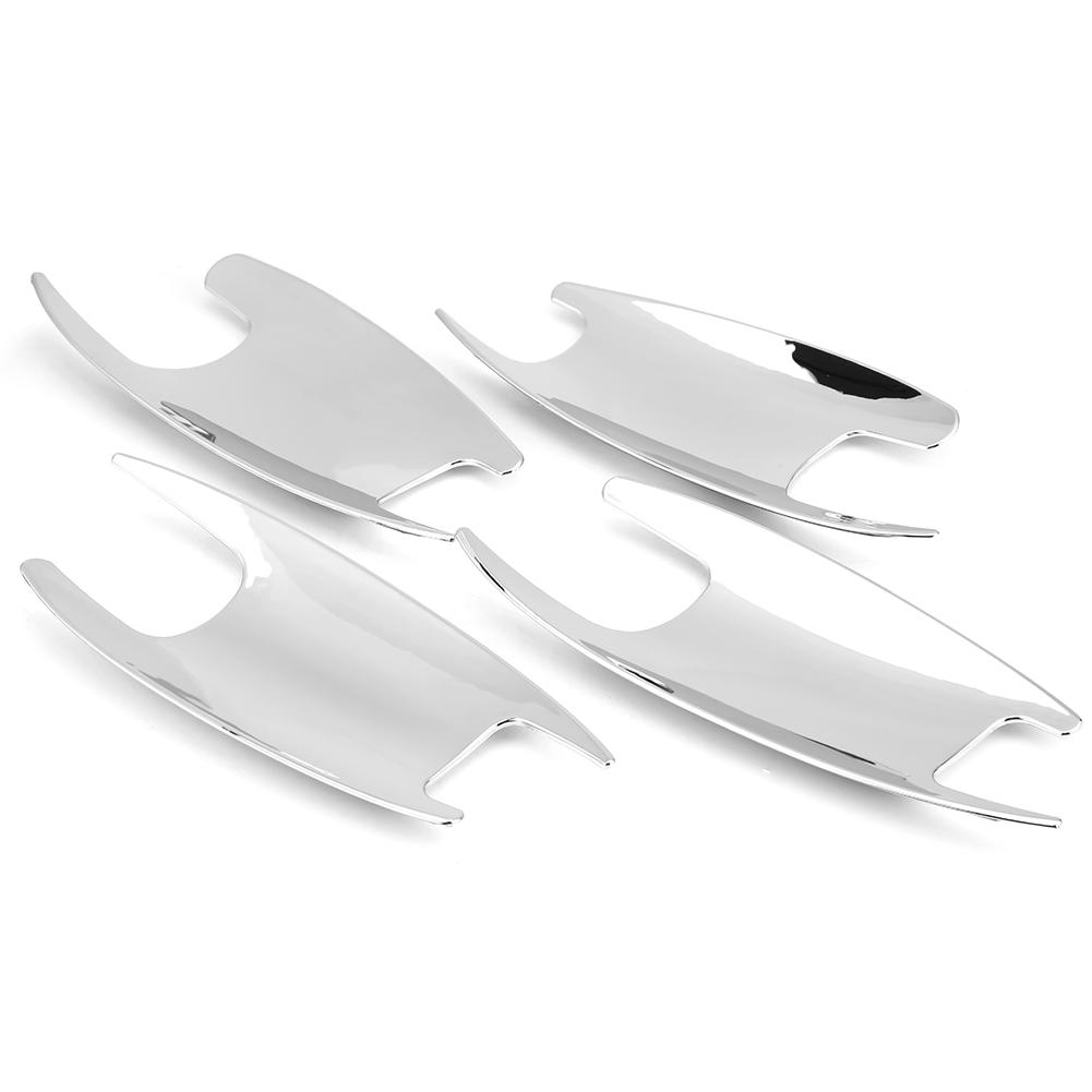 Premium Car Door Bowl Cover Trim ABS   Silver 4Pcs Set Scratch Dust   sy Installation for C Class W205 GLC X253 E W213
