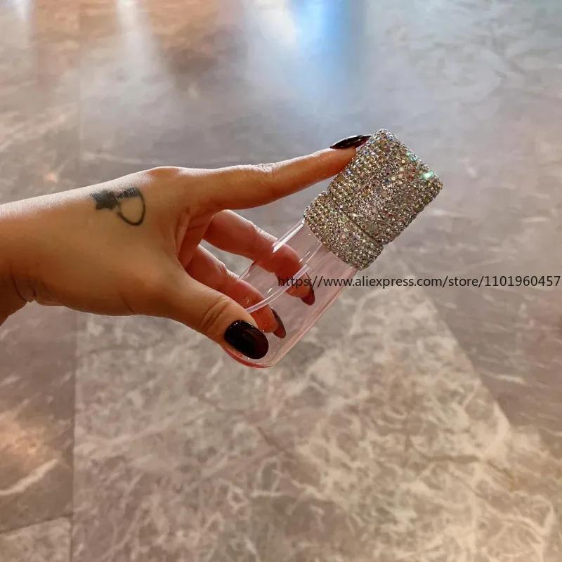 60ml butelka z rozpylaczem do perfum Bling Diamond przezroczysty opryskiwacz wielokrotnego napełniania pusta butelka Atomizer przenośny pojemnik na kosmetyki podróżne