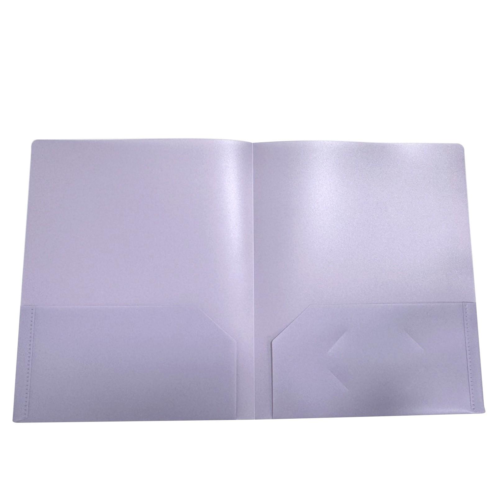 

PP Plastic Double Pocket Folder Document Holder with Two Insert Pockets for Office School Use 23 5x29CM Durable Lightweight File Organizer One Size фіолетовий