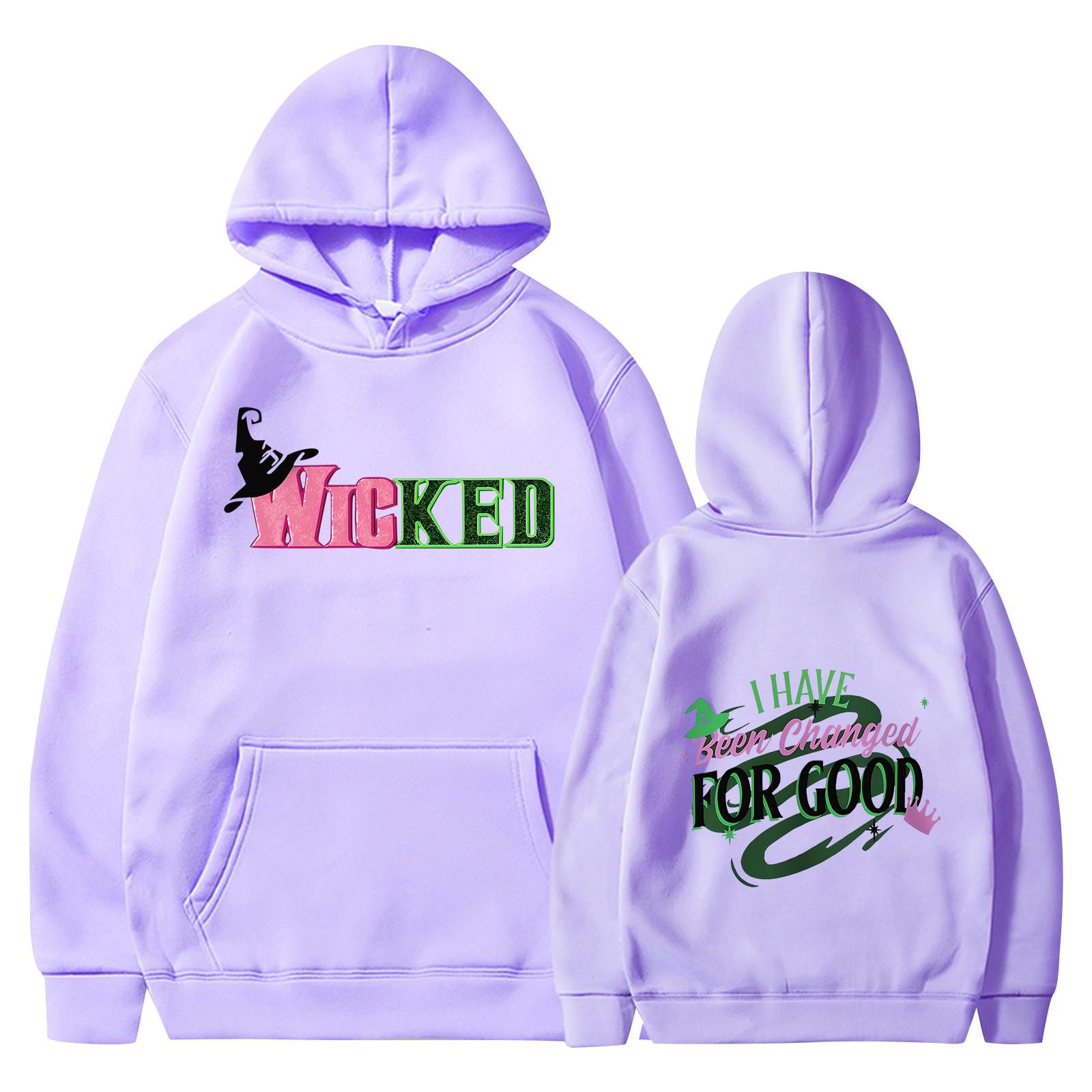 

Унисекс модный повседневный свободный плюшевый пуловер с длинными рукавами и круглым вырезом с капюшоном из веревки XL светло-фиолетовый