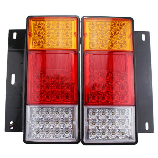 2ks 12V/24V vodotěsné LED univerzální zadní světla pro nákladní automobily a obytné vozy, směrová světla