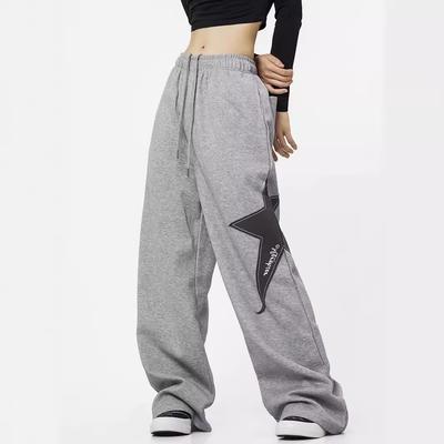 Kadın Pantolon Moda Yüksek Bel Hip Hop Pantolon Kadın Bol Jogging Eşofman Altı Günlük Pantolon Geniş Paça Pantolon Sokak Giyim