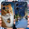 For Infinix Note 30i Case X6716 Stylish Cat Flowers Painted Cover Soft Silicone Phone Case For Infinix Note 30 Pro Note30 Bumper