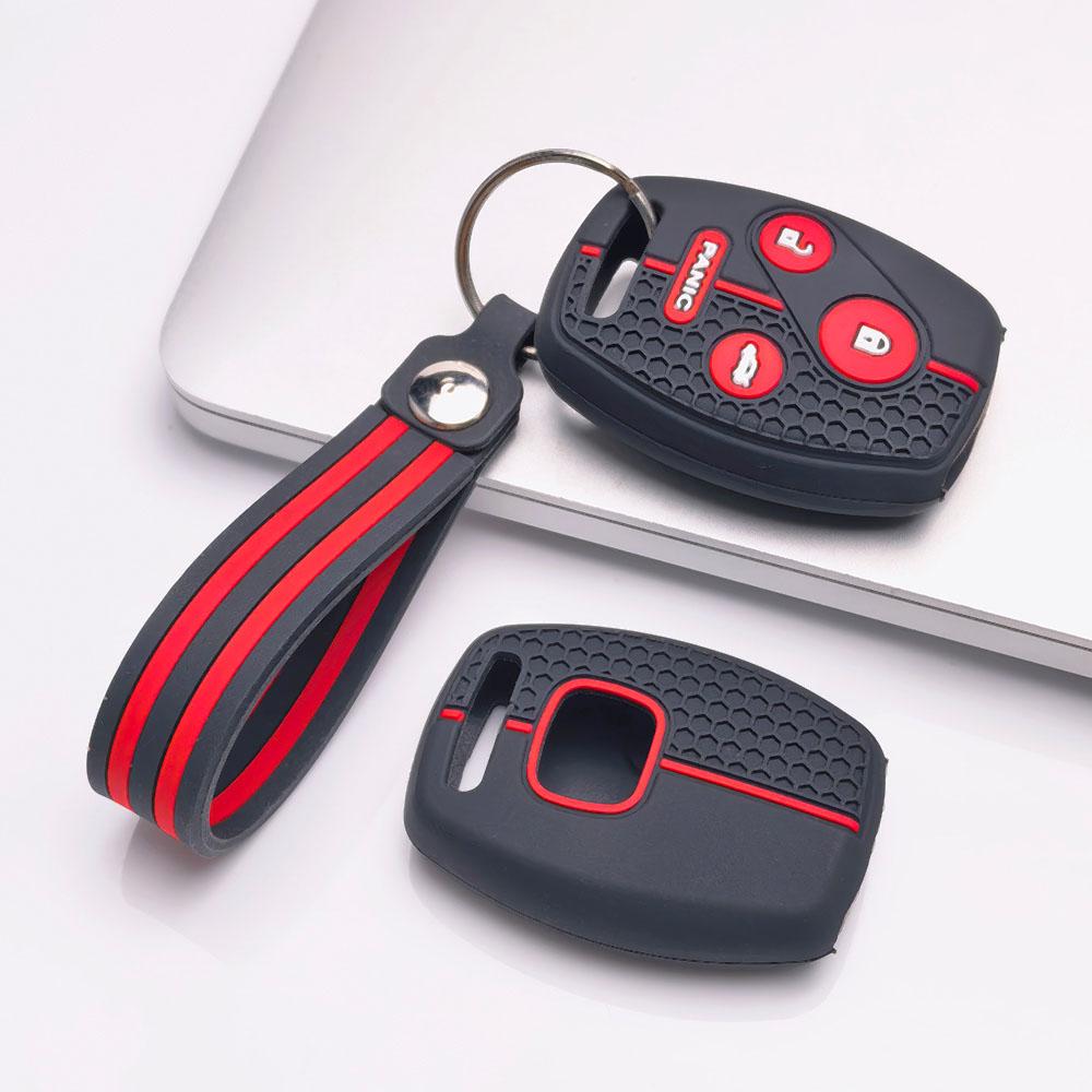 Silicone Car Key Cover keychain for Honda Civic Accord CR-V Fit Jazz HR-V Vezel City Civic Accord CR-V Fit Jazz HR-V Vezel City Hybrid