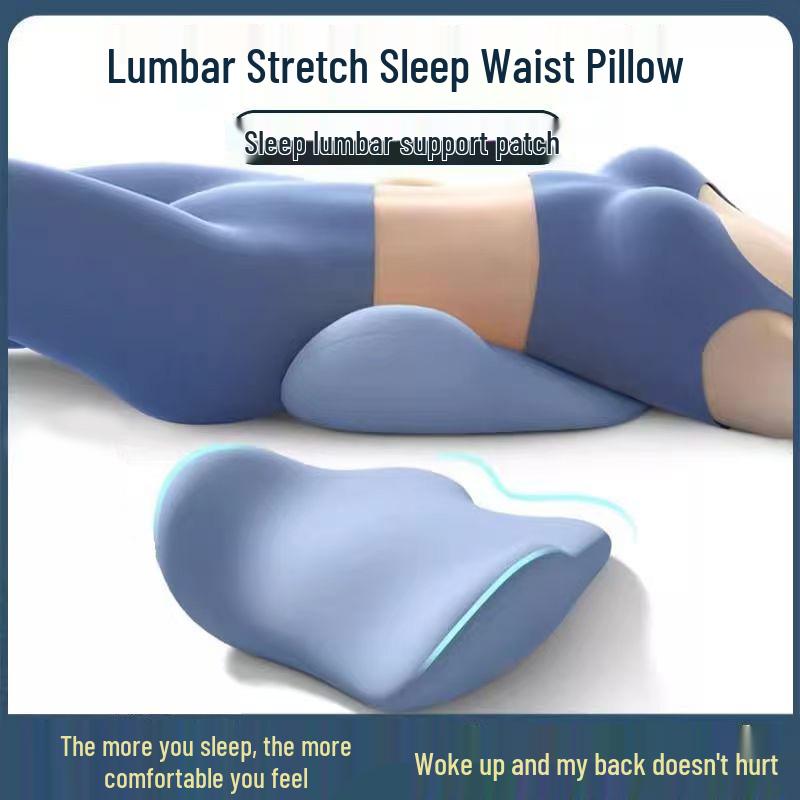 Ergonomic Memory Foam Waist Lumbar Support Pillow for Sleeping and Flat Lying Mat