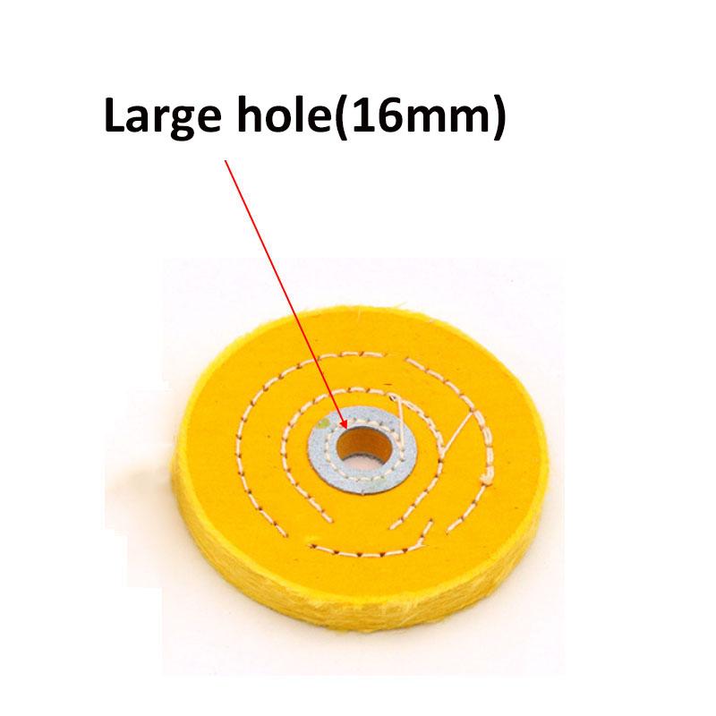 2-8 Inch Inch Yellow Cloth/White Cloth Polishing Wheel Metal Jewelry Mirror Buffer Cotton Pad Polish Grinder Pad Abrasive Tool