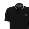 HUGO BOSS SS23 Polo Shirts Men's Black Polo Collar Moderate Straight Fit 50469094-002