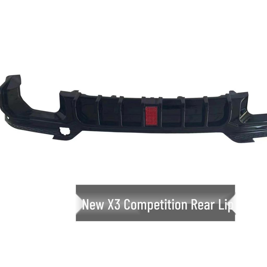 Gloss Black Front Lip, Side Skirts & Rear Spoiler for BMW X3 G01 Facelift LCI