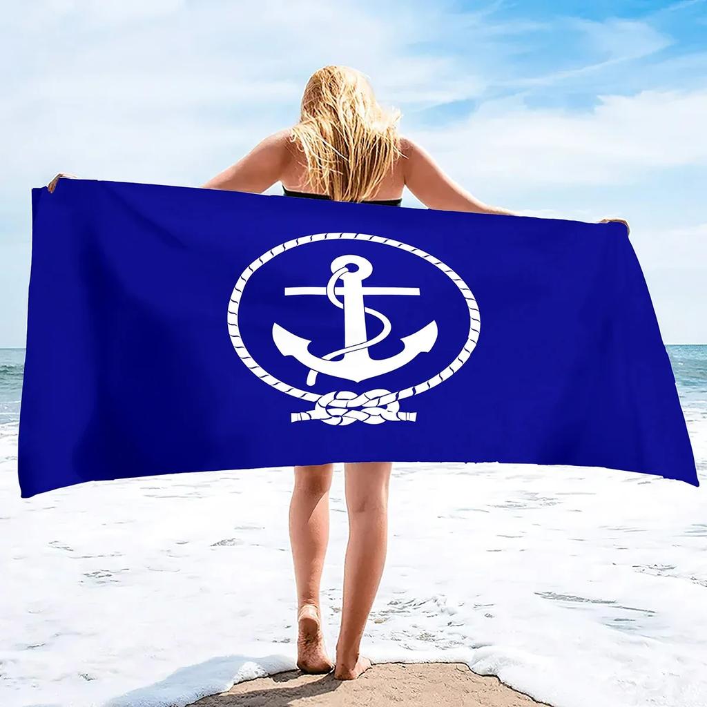 Anchor Beach Towel Sand Free Microfiber Oversized Large Beach Towels  Absorbent Lightweight Soft and Quick Dry Towels for Men