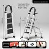 Housewarming Joy Portable Folding A-frame Ladder, Carbon Steel, 4-5 Steps