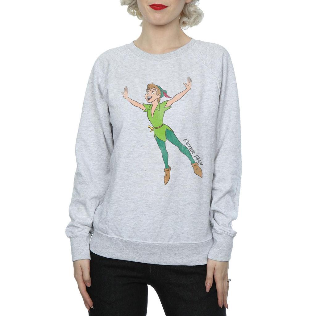 Disney Womens/Ladies Classic Flying Peter Pan Sweatshirt