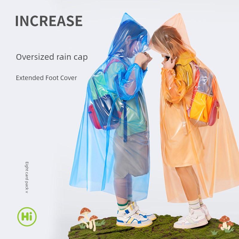 Children's Disposable Raincoat Card Portable Baby Adult Rain Poncho Thickened for Primary School Students for School Outdoor Travel Universal