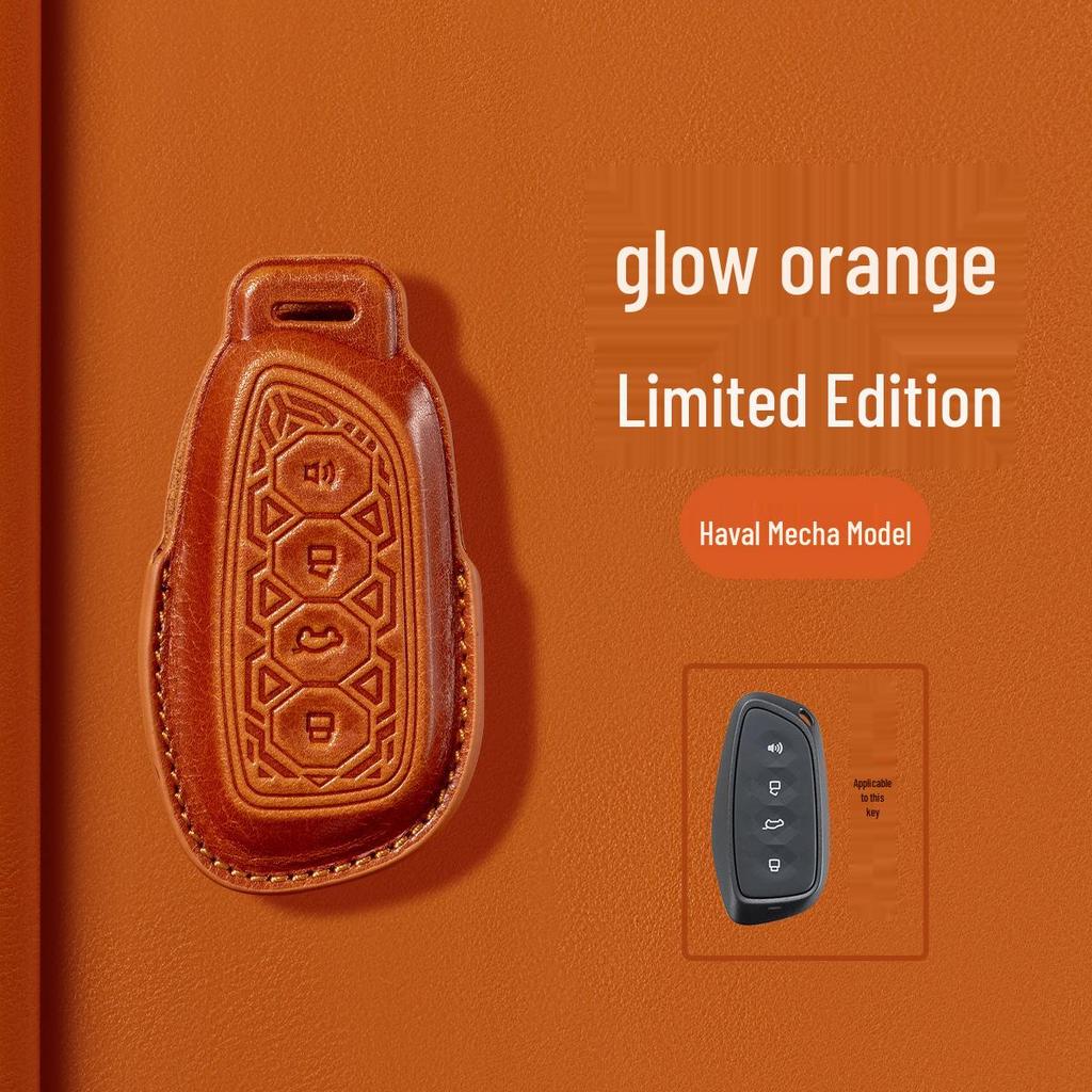 Haval Key Case: Genuine Leather Protective Shell for H6, H6s, H2, M6, H9, Red Rabbit, Big Dog, F7x Models