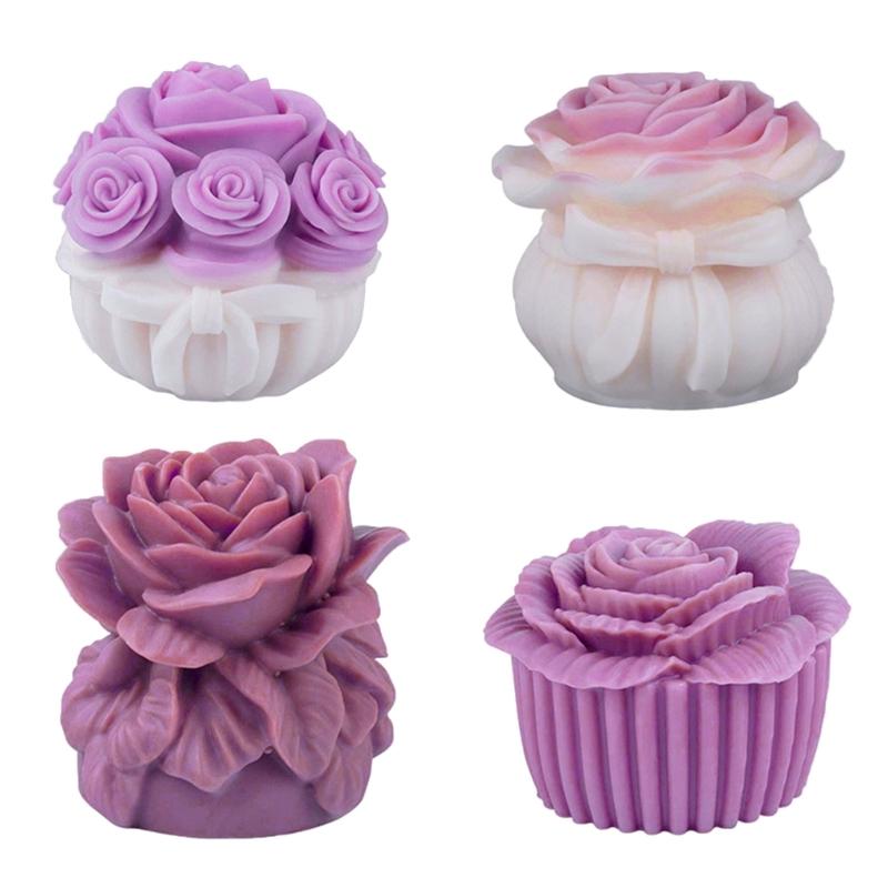 Silicone Molds Flowers Candle Molds Epoxy Resin Molds Craft Molds Handmade Castings Molds Plasters Molds