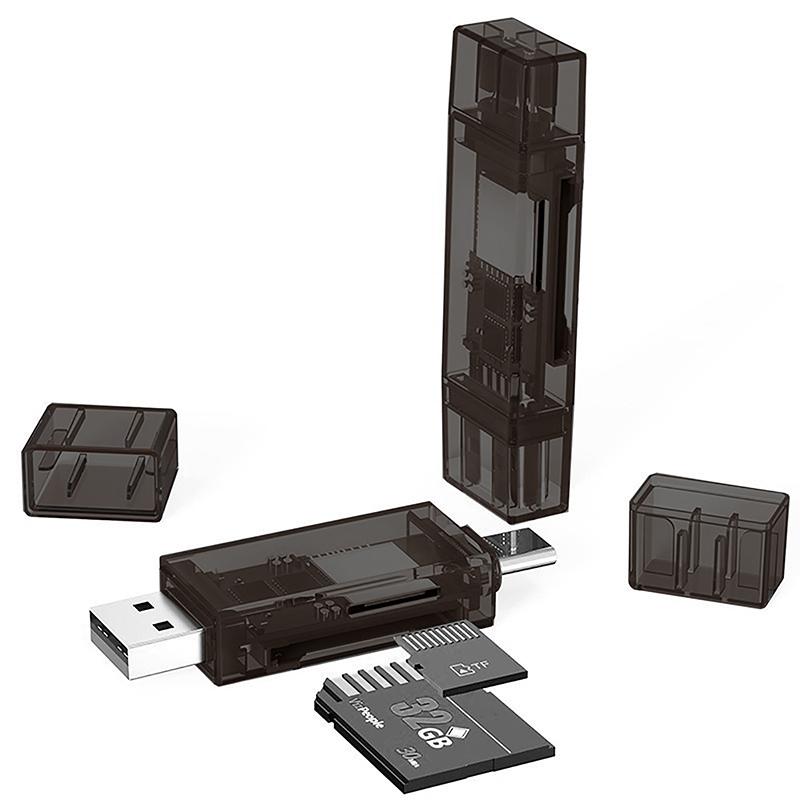 

Прозрачный SD Tf Картридер Usb Type-C Для Lightning Для iPhone Универсальный Планшетный Телефон Концентратор Камера Видеорегистратор Ноутбук ПК as the picture