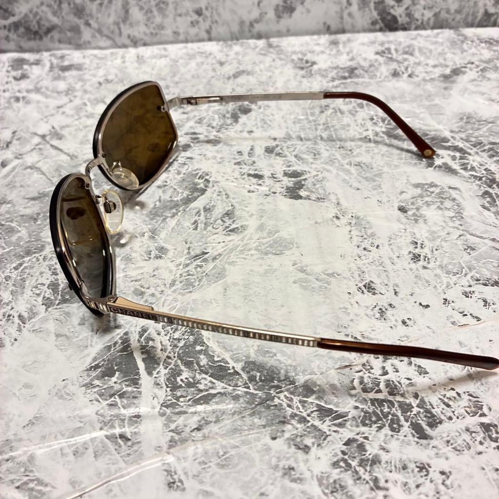 Used CHANEL 4123-B Coco Mark Rhinestone Brown