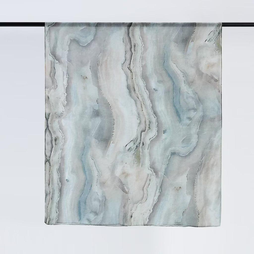 Women's Tie-Dye Watercolor Cotton Linen Scarf - Soft and Stylish Headscarf