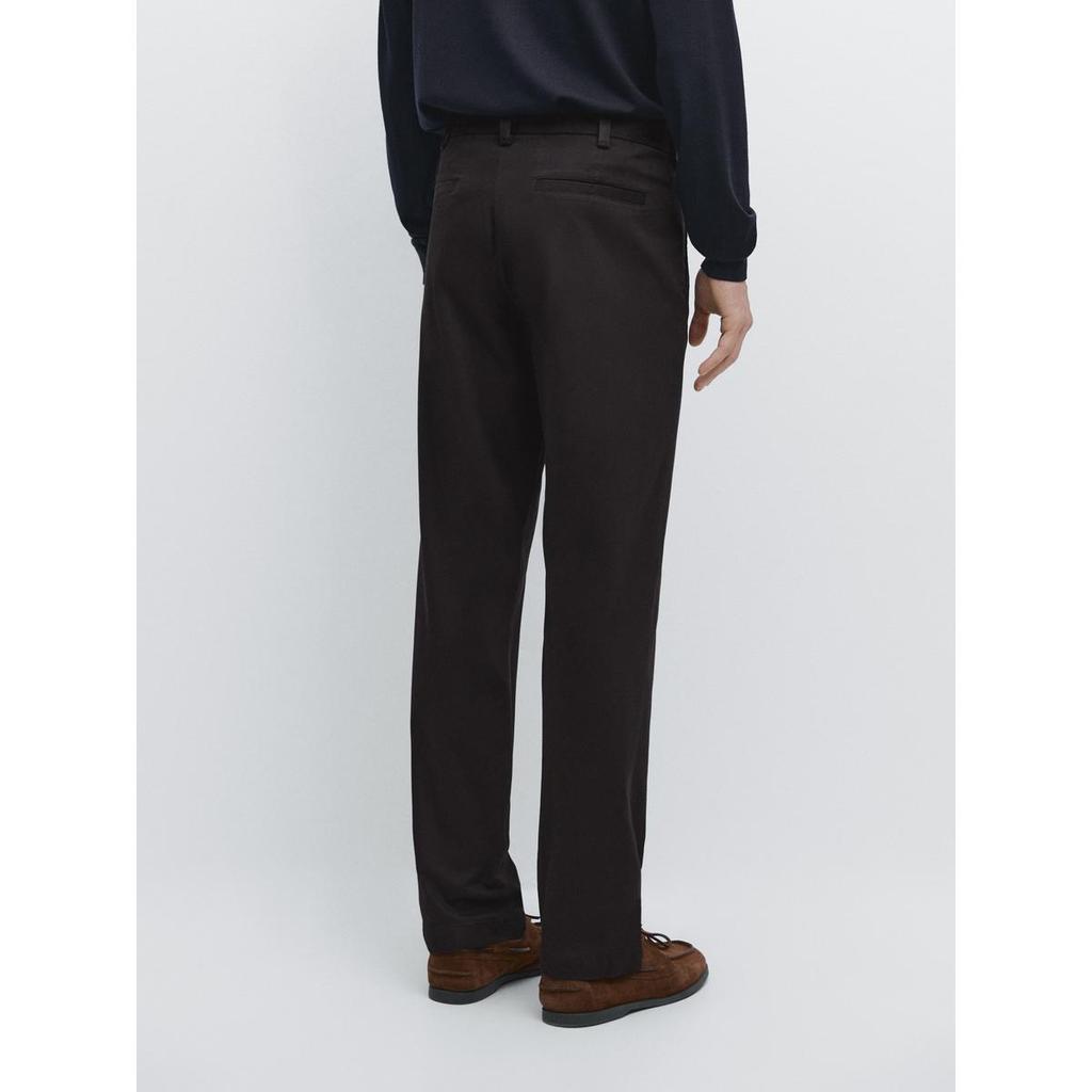 Masimodutti Tapered Fit Micro Textured Pants