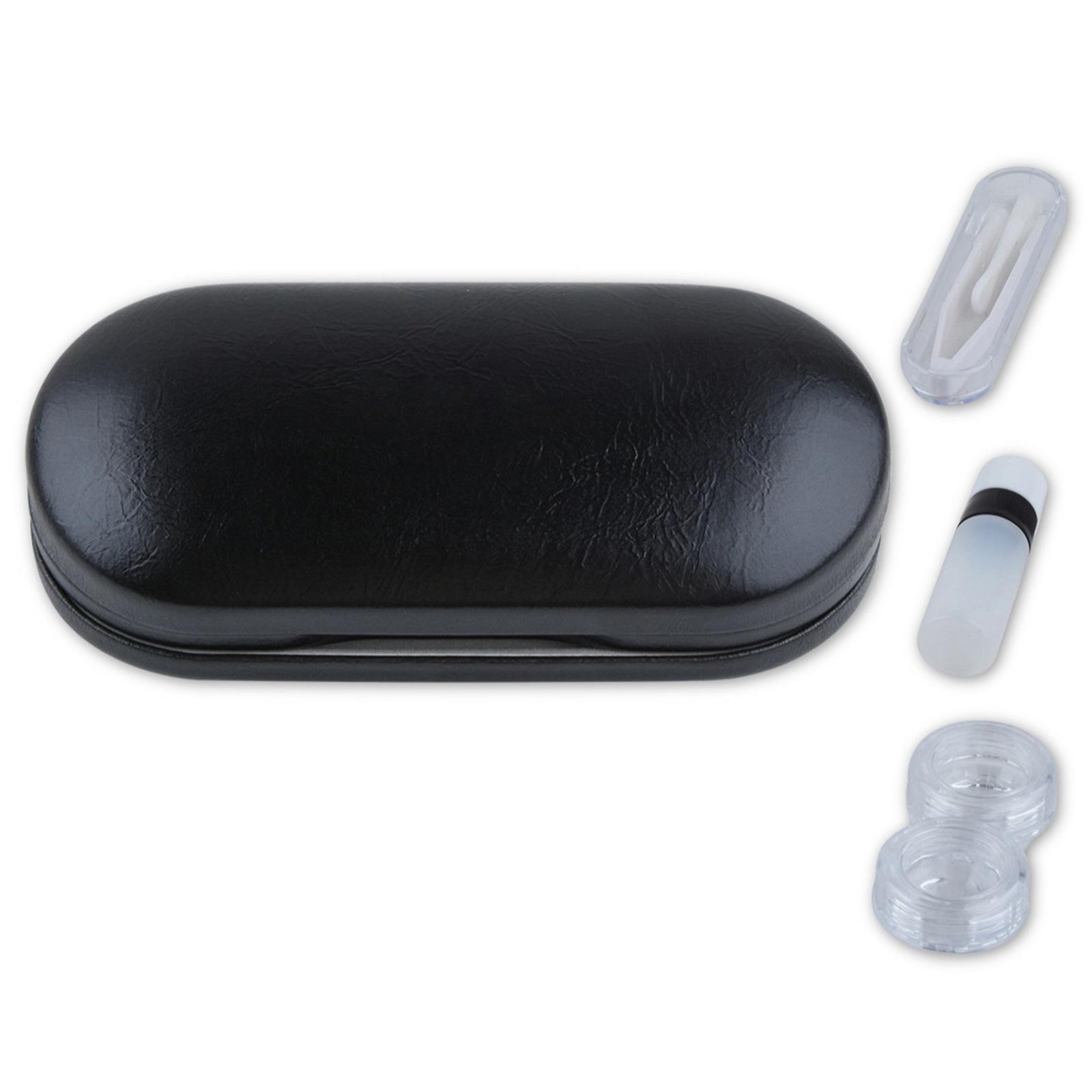 

Двухслойный футляр для очков и контактных линз, многофункциональный дорожный держатель для очков с мягкой защитной подкладкой, инструменты 4