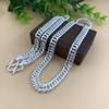 Buyee 925 Sterling Silver Male Big Necklace Chain Light Smooth Wide Chain Necklace for Man Boy Excellent Jewelry Chain