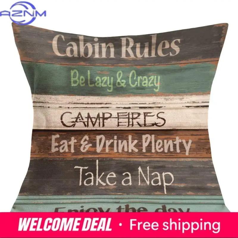 Retro retro style printed polyester pillowcase living room sofa cushion cover household pillow x