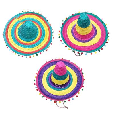 Handgewebter Strohhut Mexikanischer Kostümhut Für Männer Frauen Und Kinder Outdoor-Aktivität Strandurlaub Festival Verkleiden