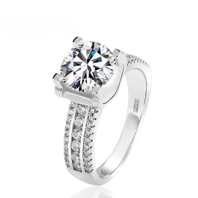 2 Carat Moissanite Diamond Wedding Ring For Women 925 Sterling Silver Band Finger Rings Fine Jewelry with Certificate