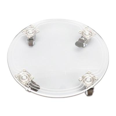 1 Support de pot de fleurs en acrylique 26 cm Support de jardinière rond avec roulettes et butée Pot de fleurs Pot de fleurs Plantes d'intérieur Fonction, Support, Porte-pot, Bonsaï,