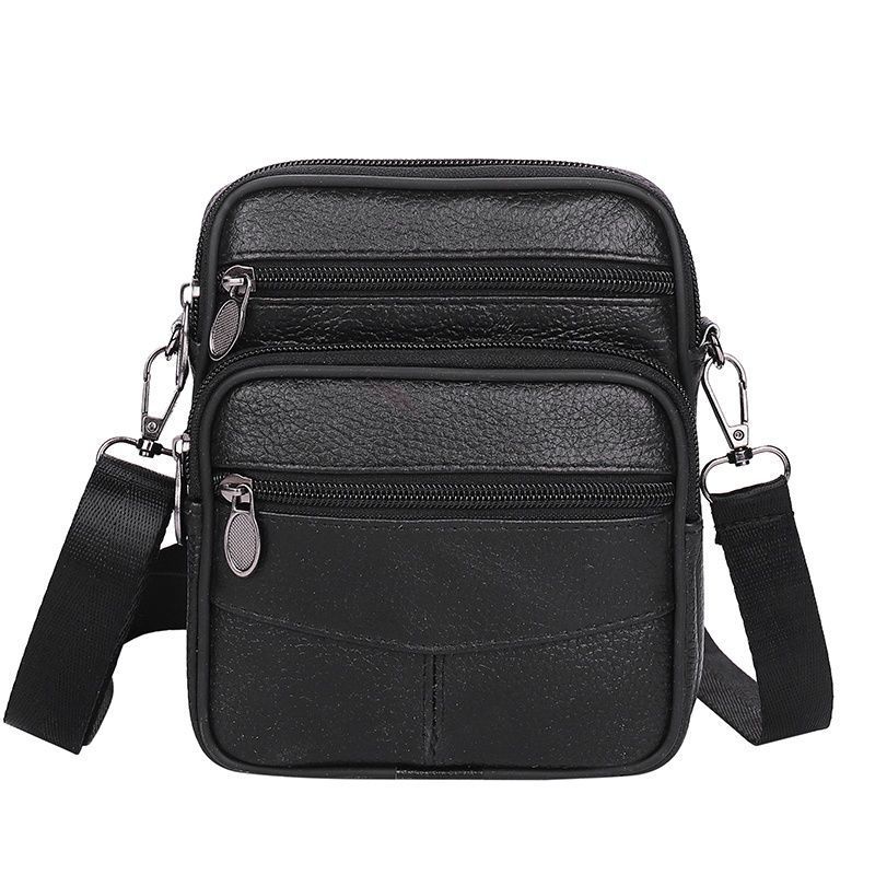 Men's Genuine Leather Crossbody Shoulder Bags Tote Business Man Messenger Bag Leather Bags fanny pack