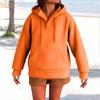 Women's Fashionable Long-sleeved Pullover And Solid-color Hooded Sweatshirt