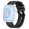 For Huawei Watch Fit 4 Pro Silicone Watch Band Metal Pin Buckle Replacement Wrist Strap