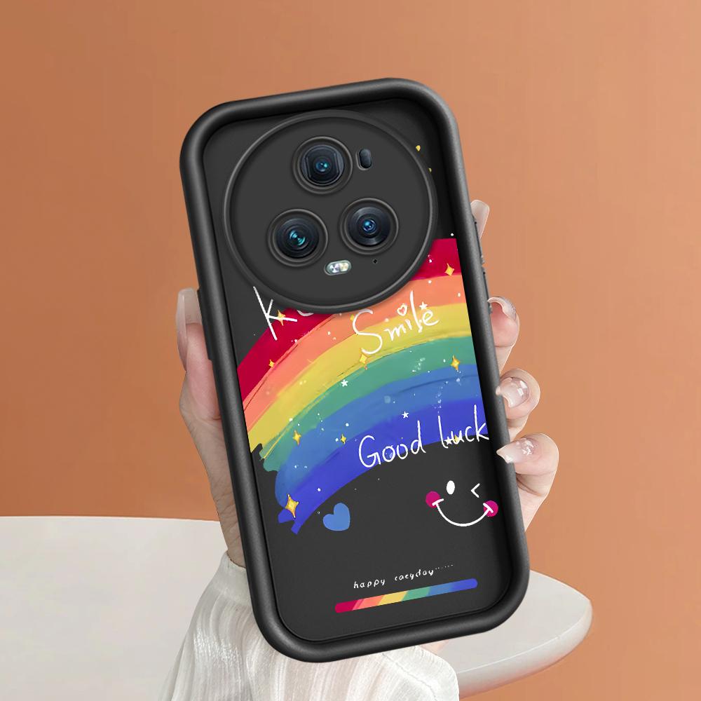 Soft Silicone Square Ladder Printing Pattern Phone Casing Full Cover Camera Shockproof Protection Rubber Case for Huawei Honor