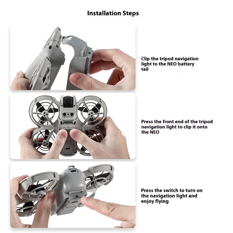 LED Light Up Drones Increased Expansion Leg Accessory With Shock Absorption And Quick Release Clip Design
